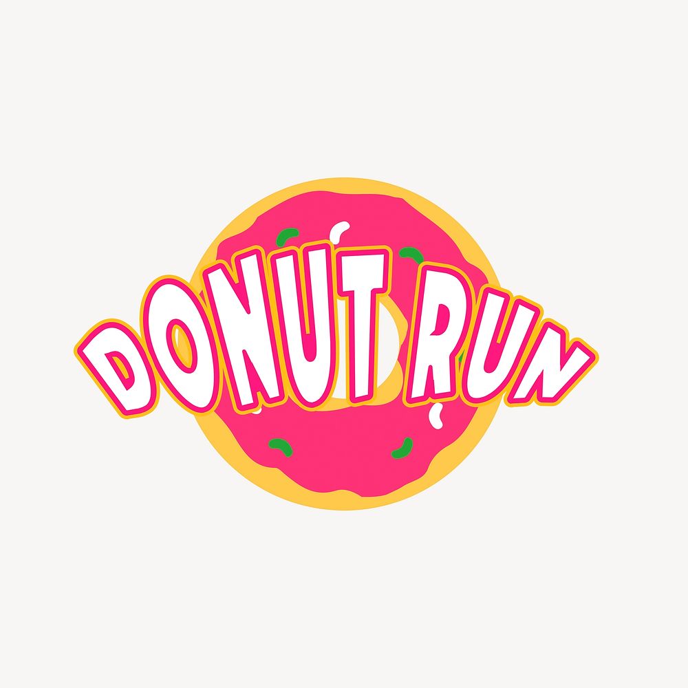 Donut clipart, dessert illustration. Free public domain CC0 image.