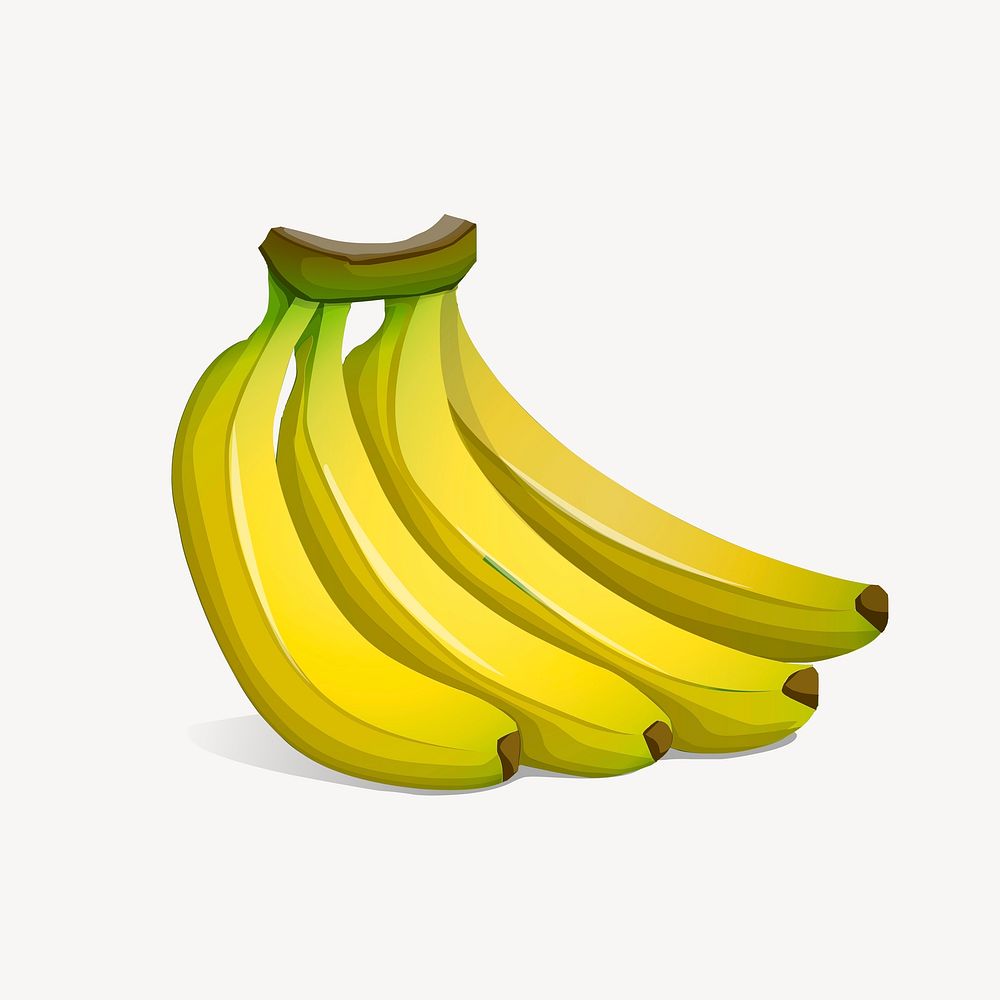 Banana clipart, fruit illustration vector. Free public domain CC0 image.