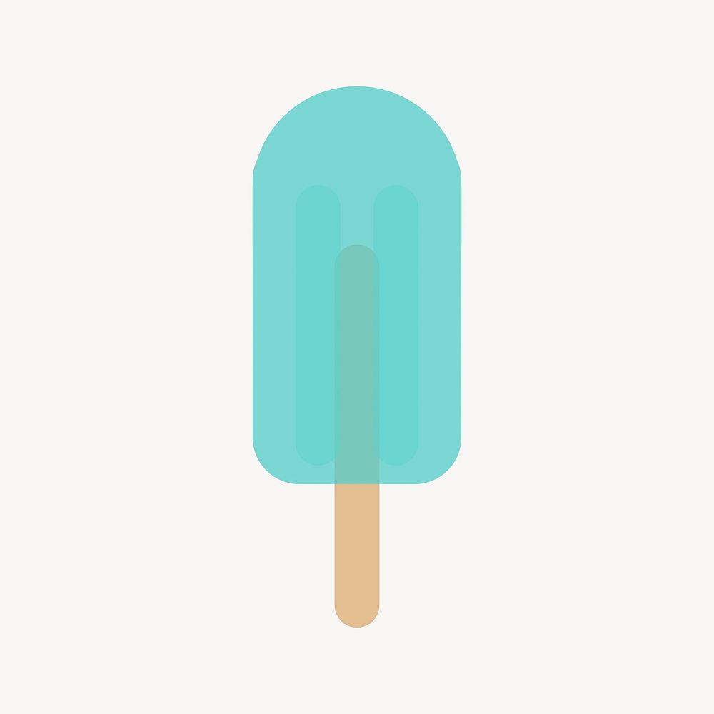 Blue ice cream clipart, food illustration. Free public domain CC0 image.