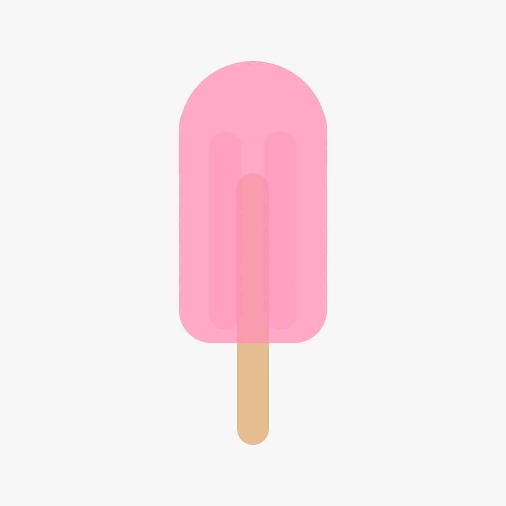 Strawberry ice cream clipart, food illustration vector. Free public domain CC0 image.