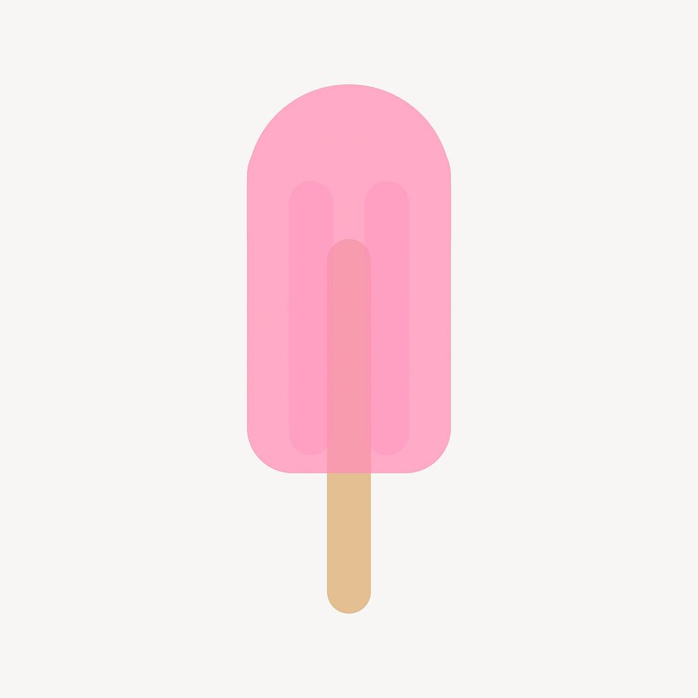 Strawberry ice cream clipart, food illustration. Free public domain CC0 image.