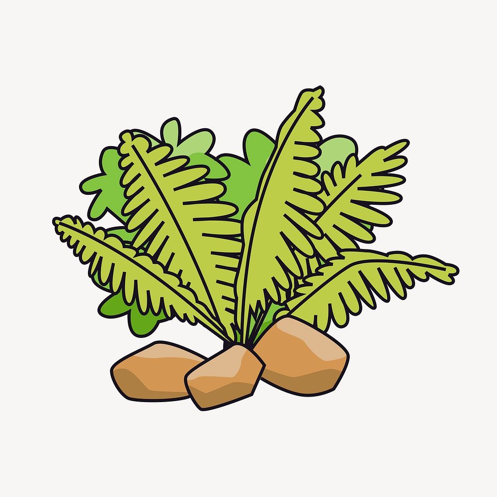 Leaf bush clipart, botanical illustration. Free public domain CC0 image.