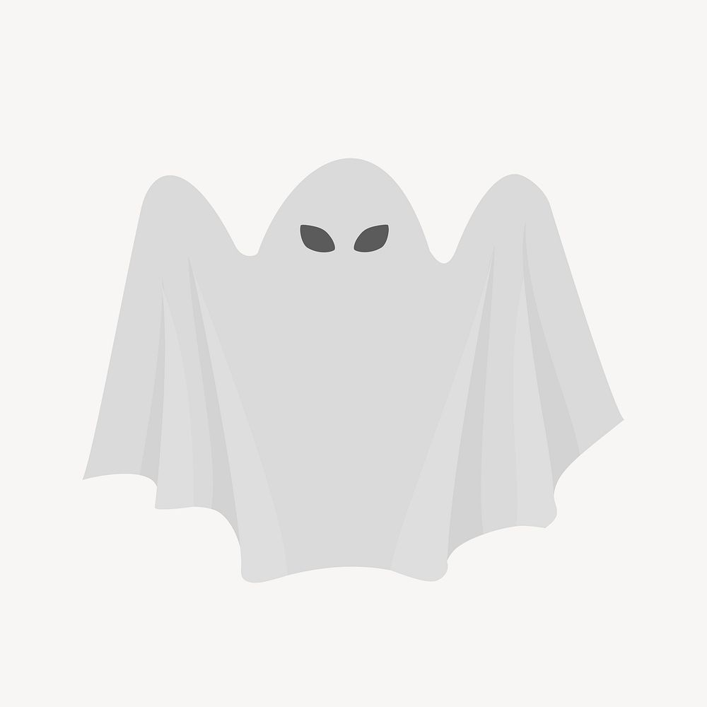 Ghost clipart, Halloween illustration. Free public domain CC0 image.