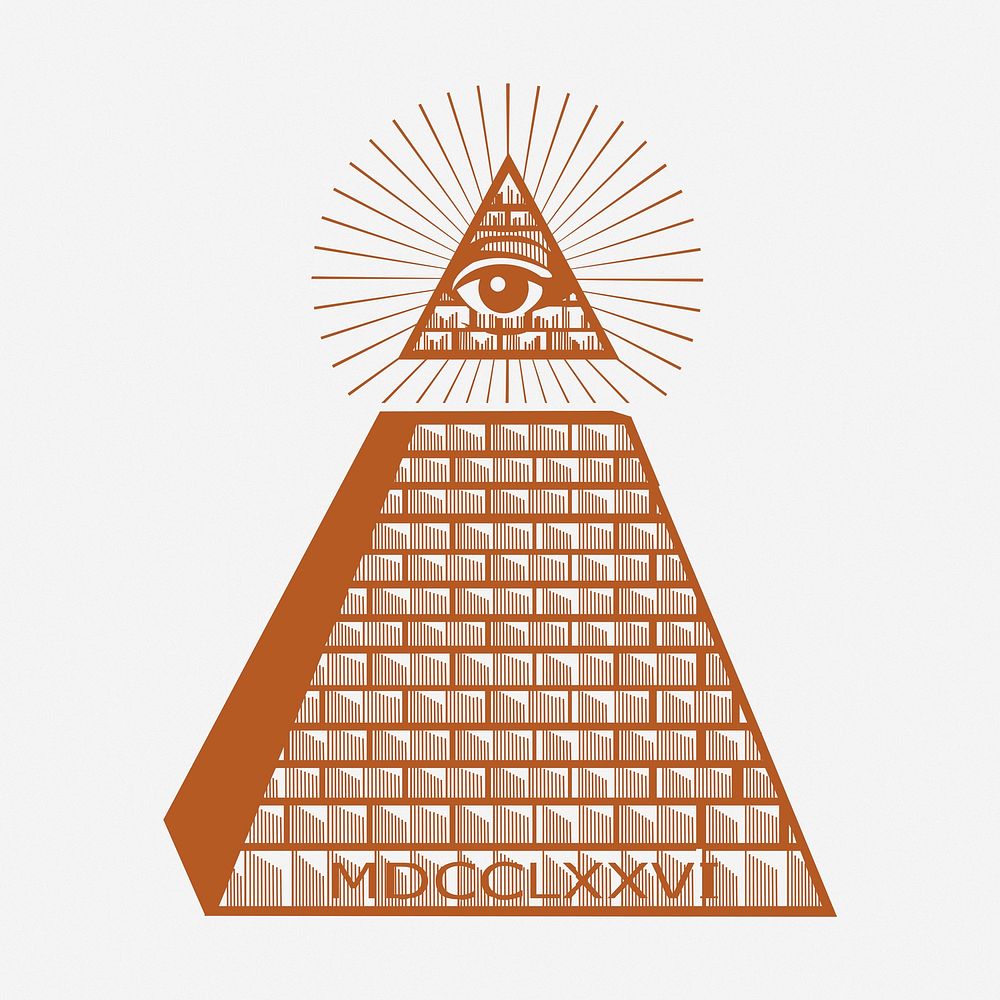 All seeing eye clipart illustration. Free public domain CC0 image.