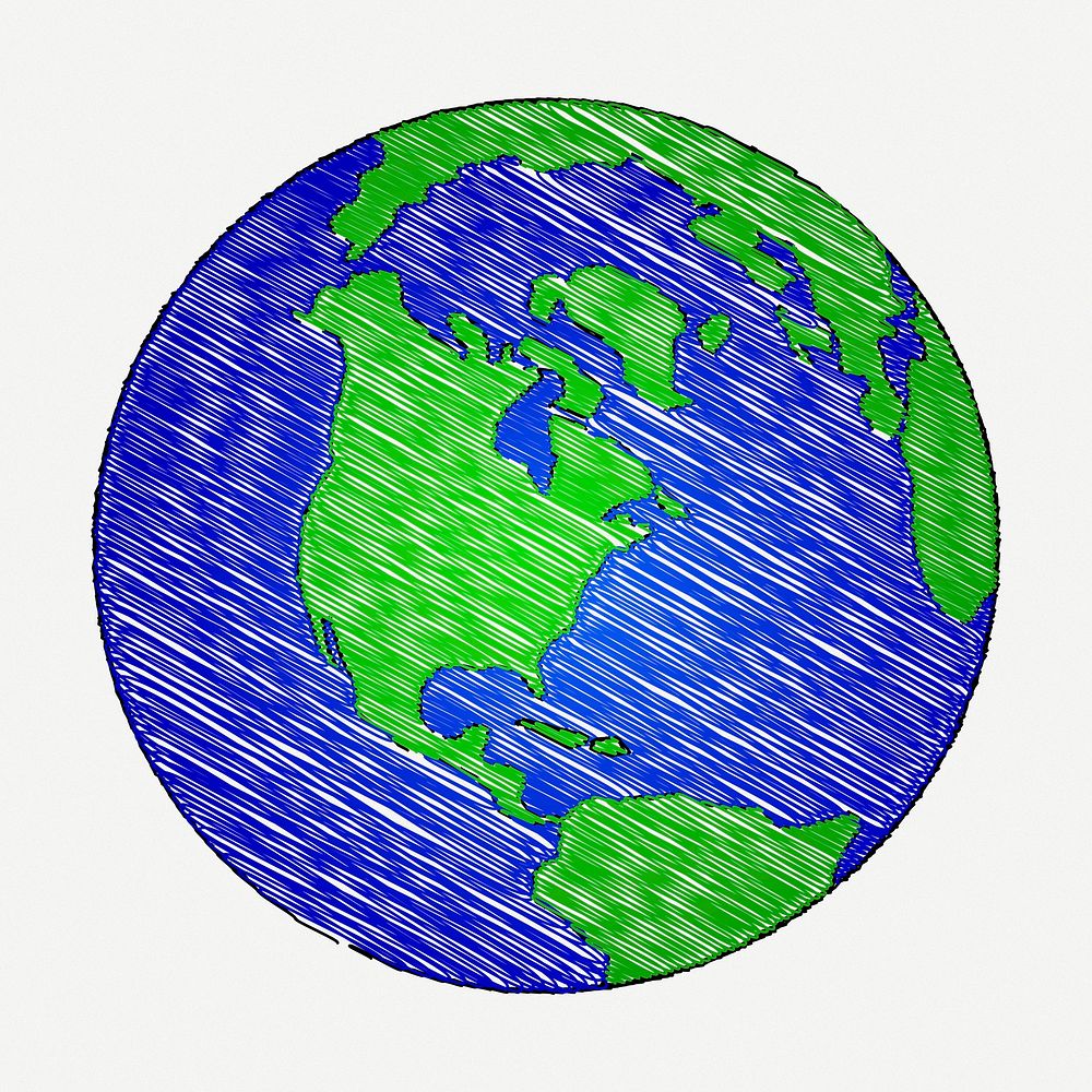 Environment globe clipart, collage element illustration psd. Free public domain CC0 image.