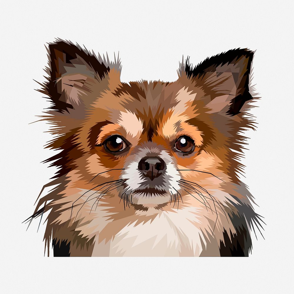 Chihuahua dog clipart illustration. Free public domain CC0 image.