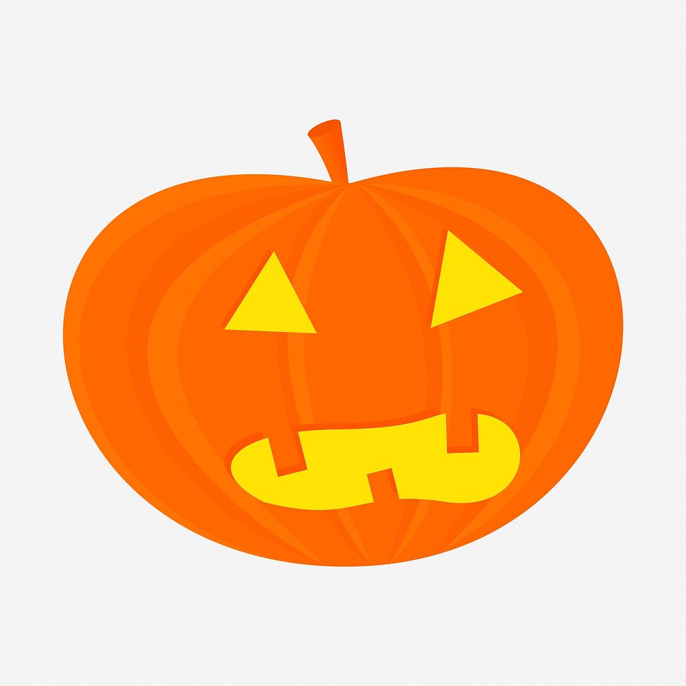 Halloween pumpkin clipart illustration. Free public domain CC0 image.