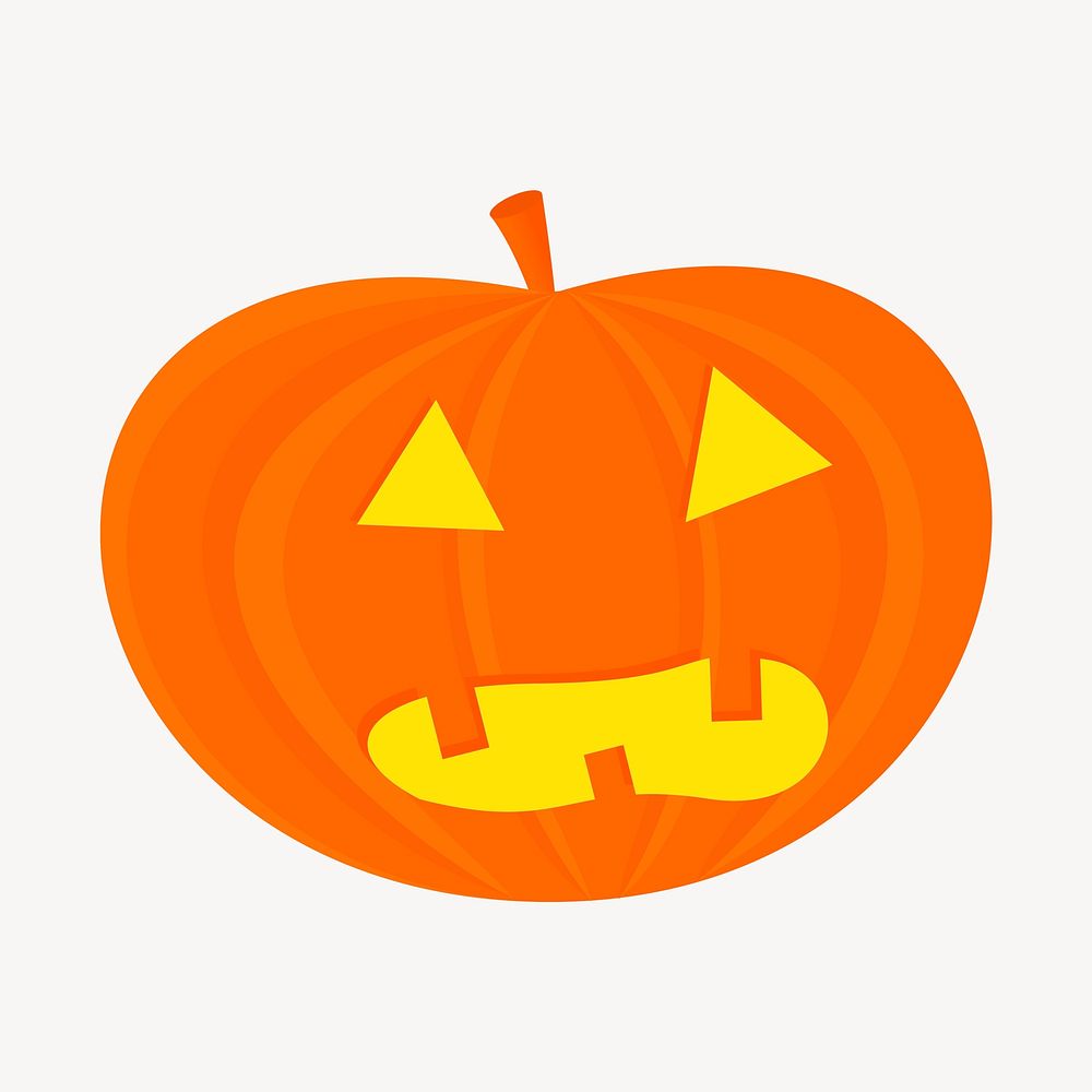 Halloween pumpkin clipart, illustration vector. Free public domain CC0 image.