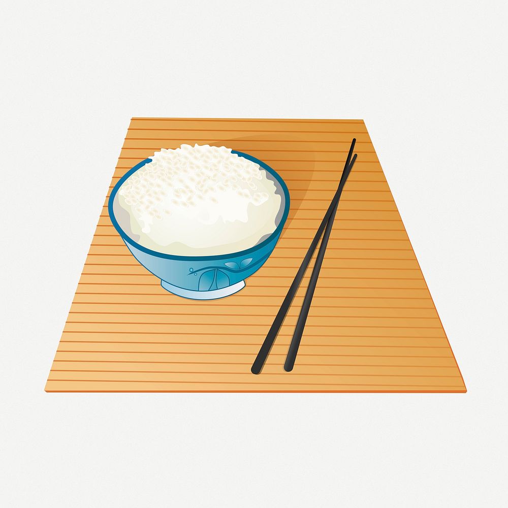Japanese food clipart, collage element illustration psd. Free public domain CC0 image.