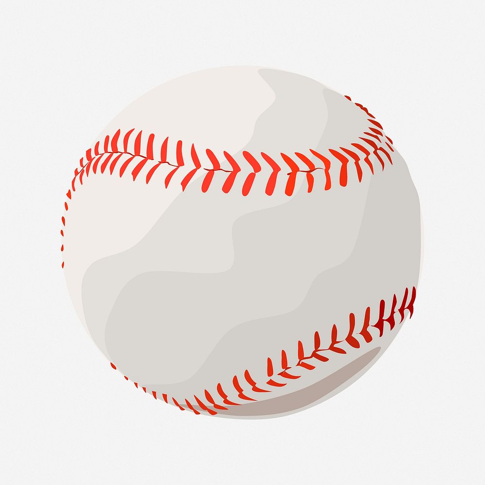 Baseball sports clipart illustration. Free public domain CC0 image.