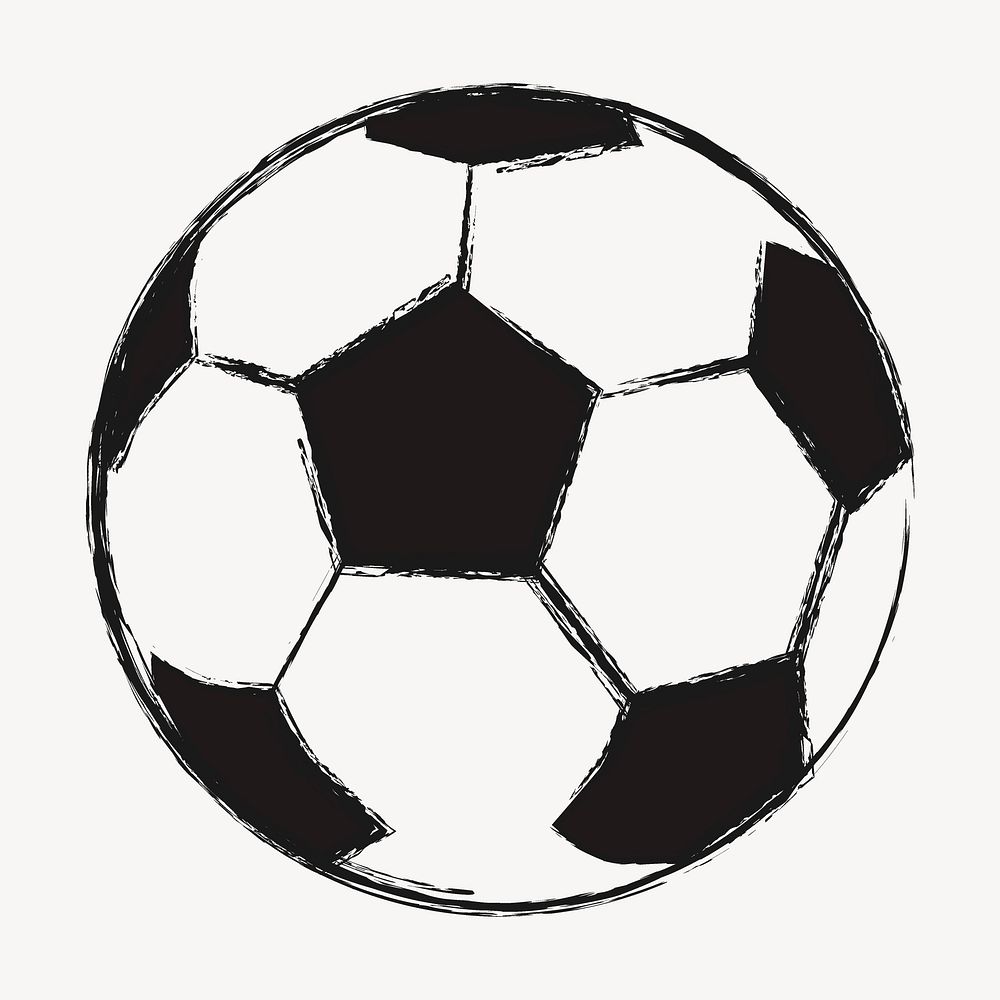 Football drawing, vintage sport equipment illustration vector. Free public domain CC0 image.