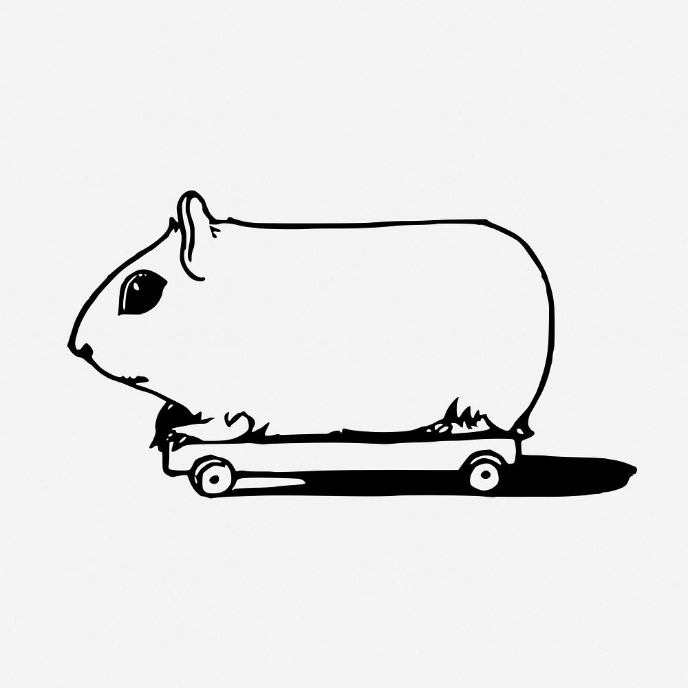 Cartoon mouse drawing, animal vintage illustration. Free public domain CC0 image.
