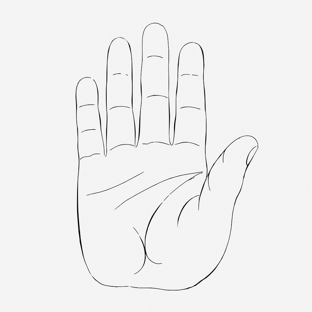 Palm hand drawing, vintage body | Free Photo - rawpixel