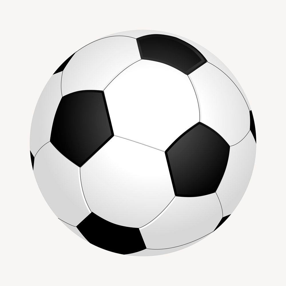 Soccer ball clipart, illustration vector. Free public domain CC0 image.