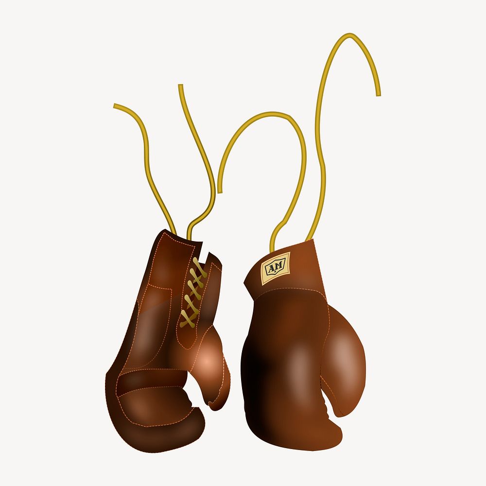 Boxing gloves clipart, illustration vector. Free public domain CC0 image.
