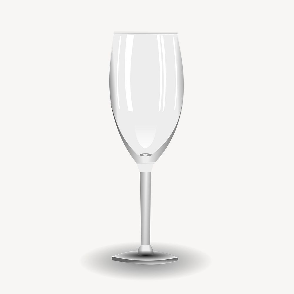 Champagne glass clipart, illustration vector. Free public domain CC0 image.