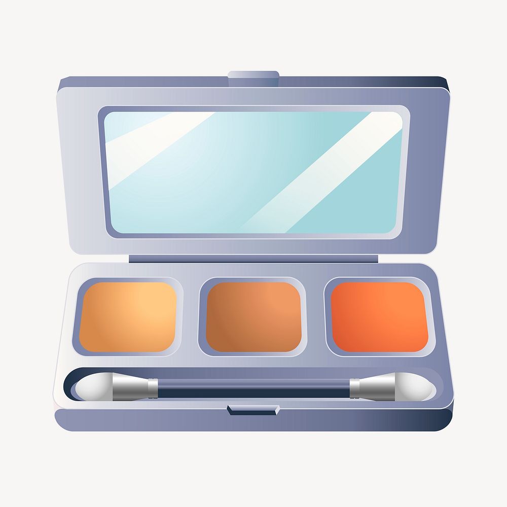 Eyeshadow makeup palette clipart, collage element illustration psd. Free public domain CC0 image.
