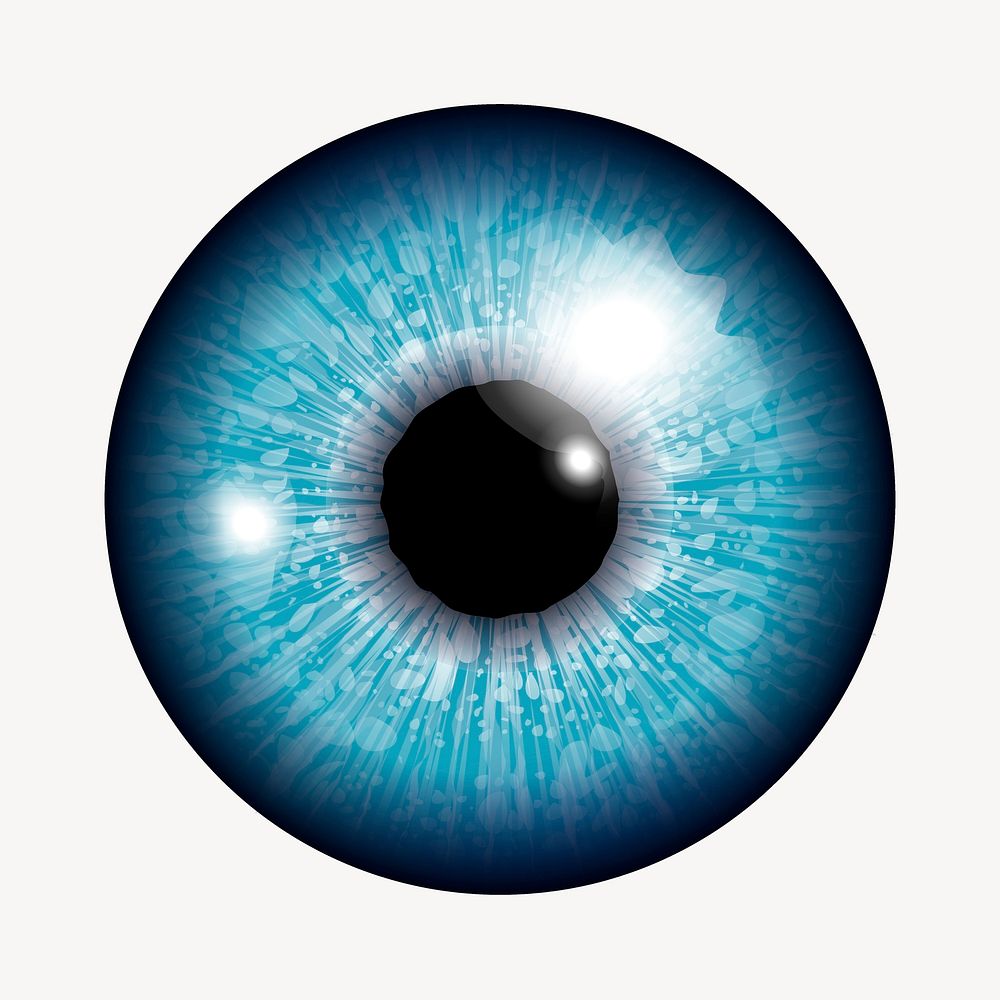 Realistic blue eye clipart, collage | Free PSD - rawpixel