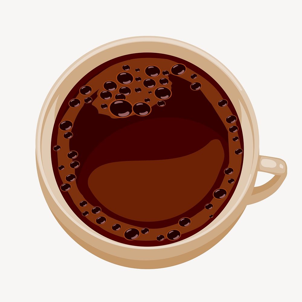 Coffee cup clip art, food & drink illustration. Free public domain CC0 image.
