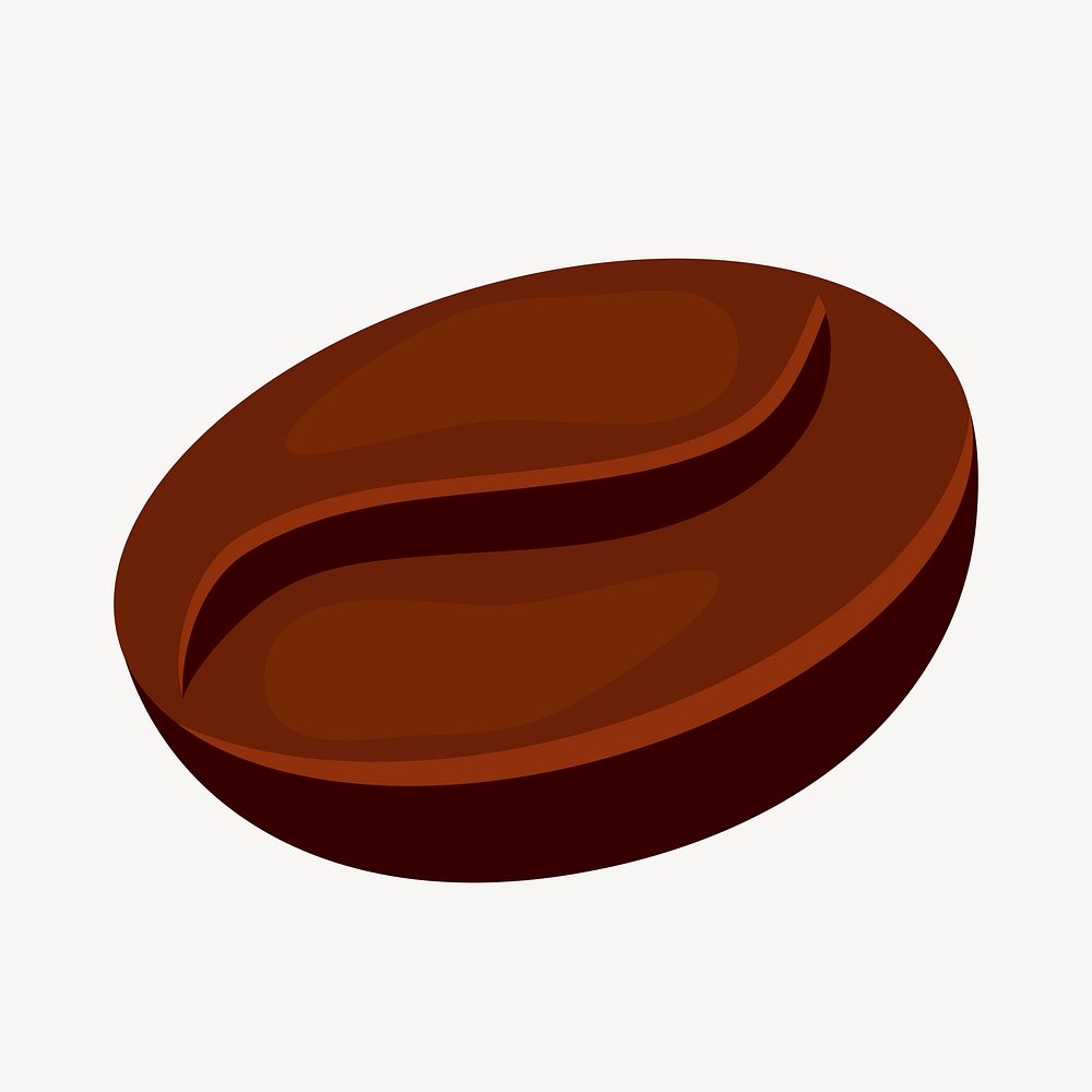 Coffee bean clipart, illustration vector. Free public domain CC0 image.