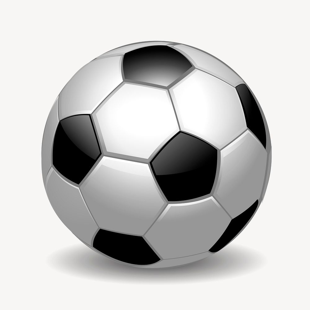 Soccer ball clip art, sports illustration. Free public domain CC0 image.
