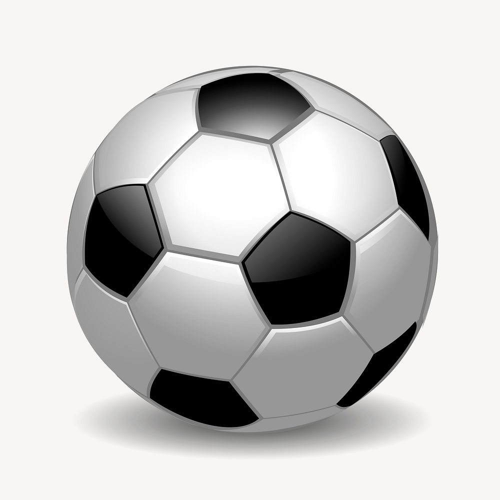 Soccer ball clipart, collage element illustration psd. Free public domain CC0 image.