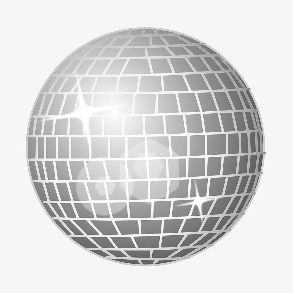 Disco ball clipart, illustration vector. Free public domain CC0 image.