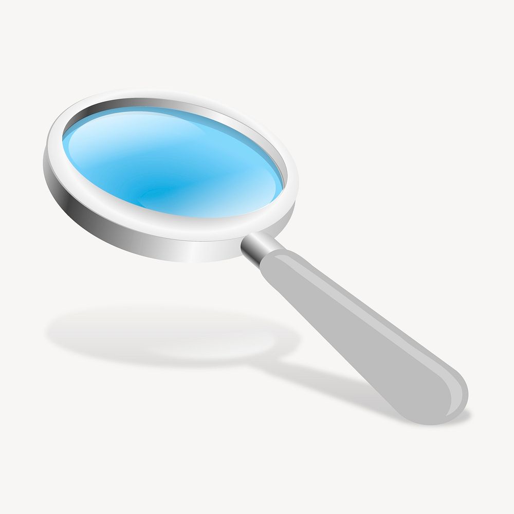 Magnifying glass clipart, illustration vector. Free public domain CC0 image.