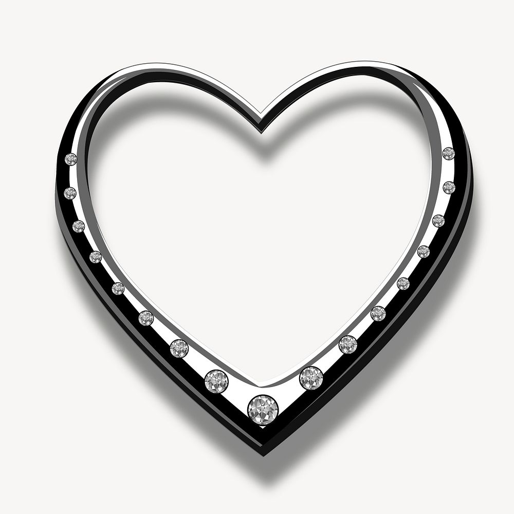 Heart shaped ring frame psd. Free public domain CC0 image.