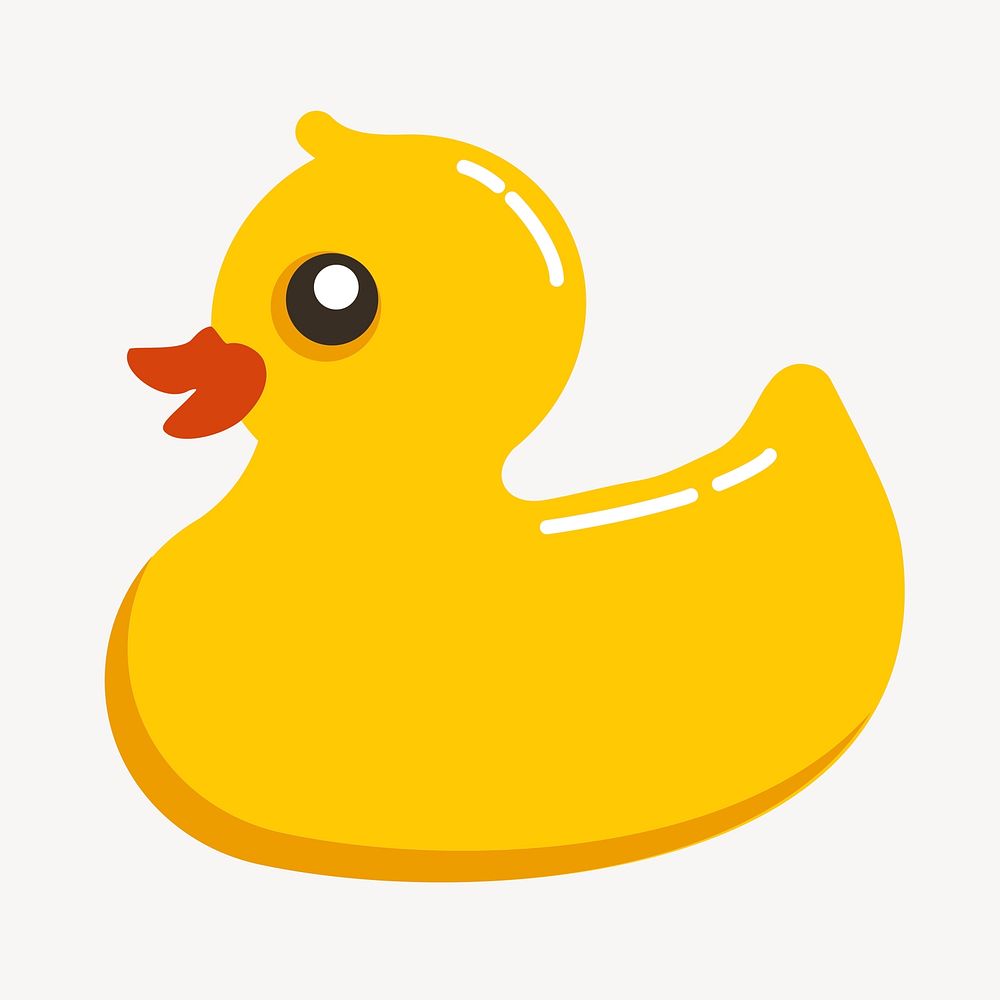 Rubber duck clipart, illustration vector. Free public domain CC0 image.