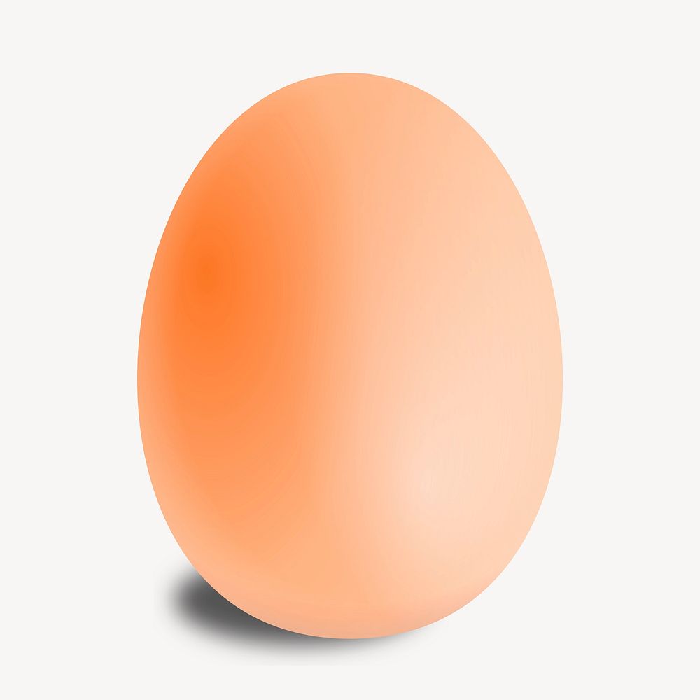 Brown egg clipart, illustration vector. Free public domain CC0 image.
