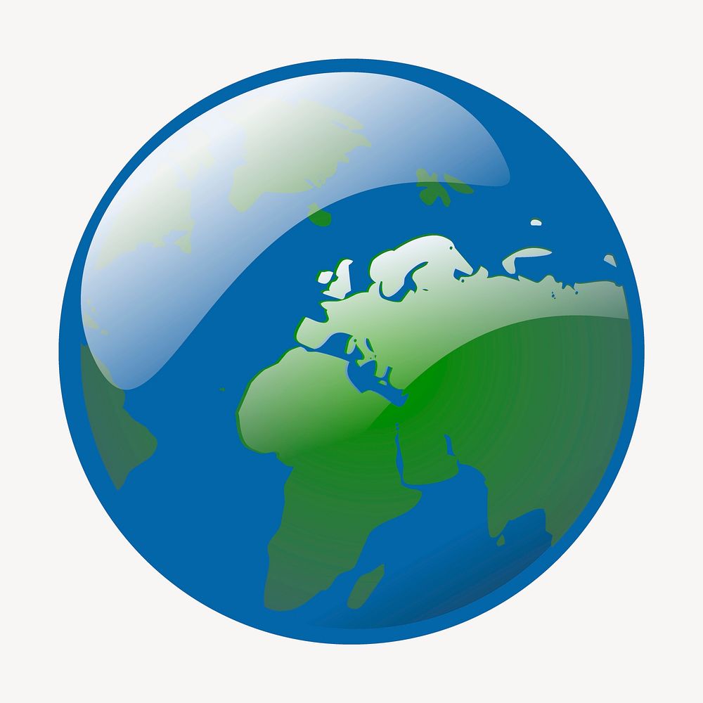 Planet earth clipart, geography illustration vector. Free public domain CC0 image.