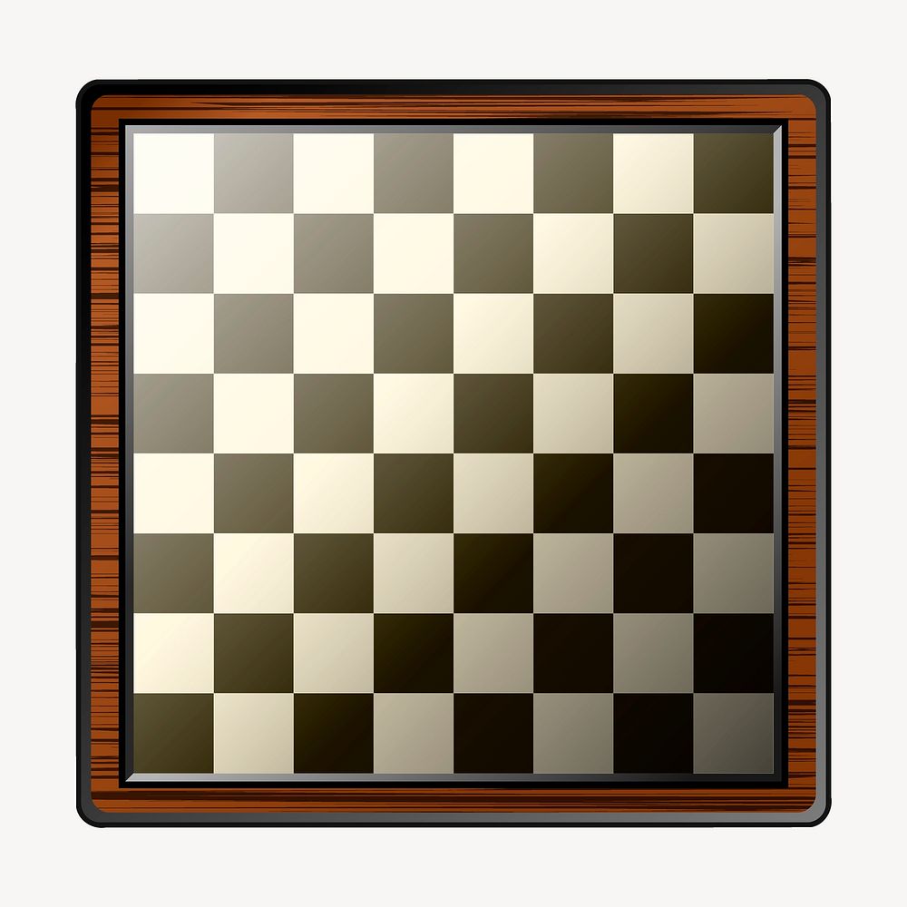 Chessboard clipart, game illustration vector. Free public domain CC0 image.