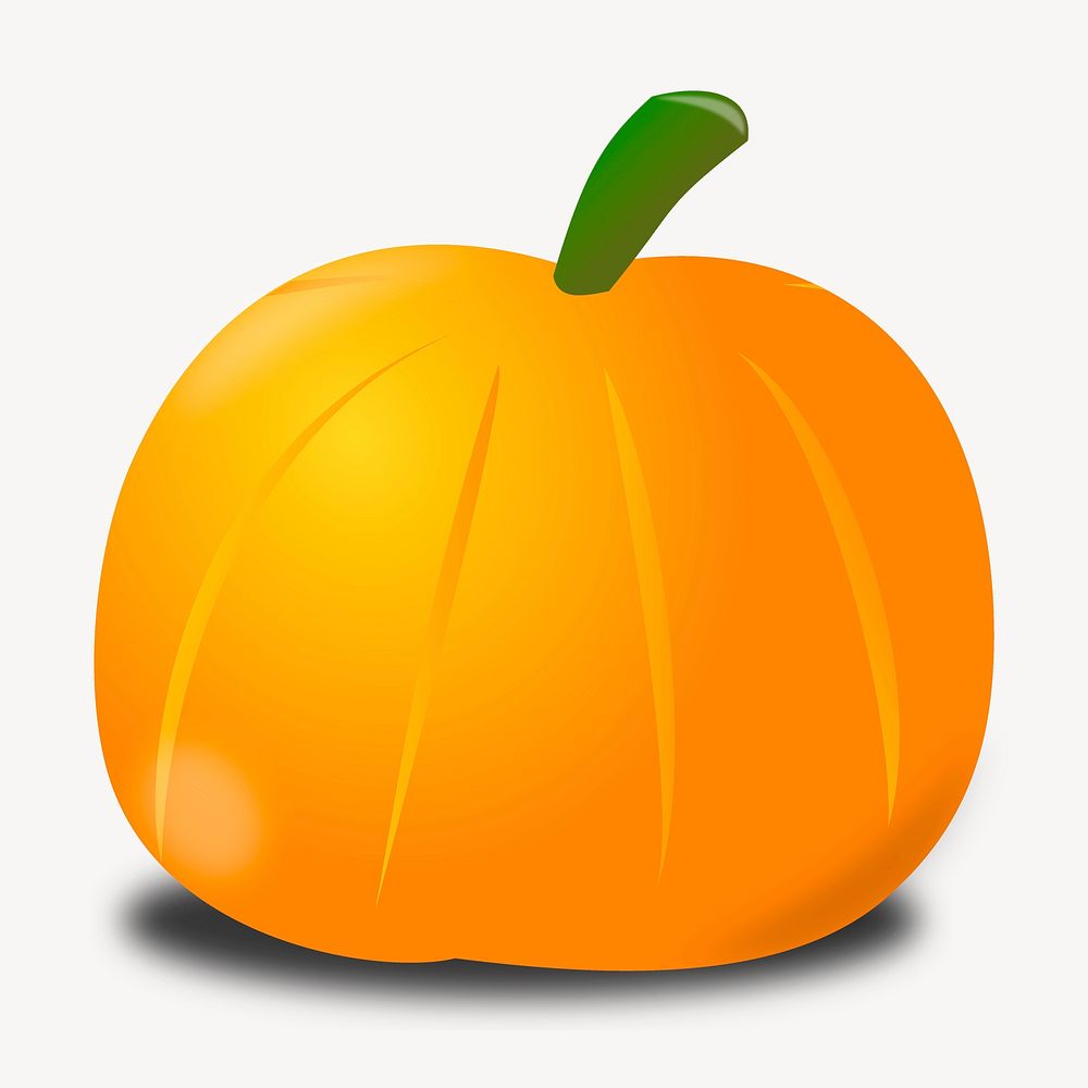 Pumpkin clipart, vegetable illustration vector. Free public domain CC0 image.