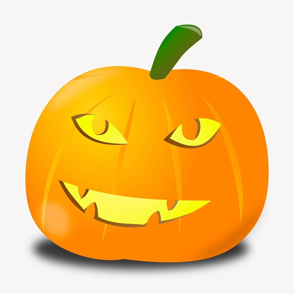 Halloween pumpkin clipart, festive illustration vector. Free public domain CC0 image.