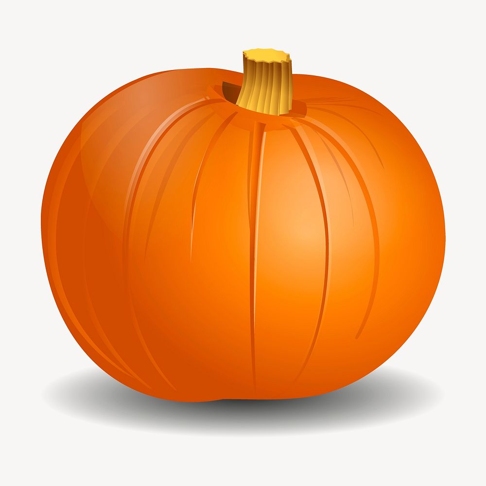 Pumpkin clipart, vegetable illustration psd. Free public domain CC0 image.