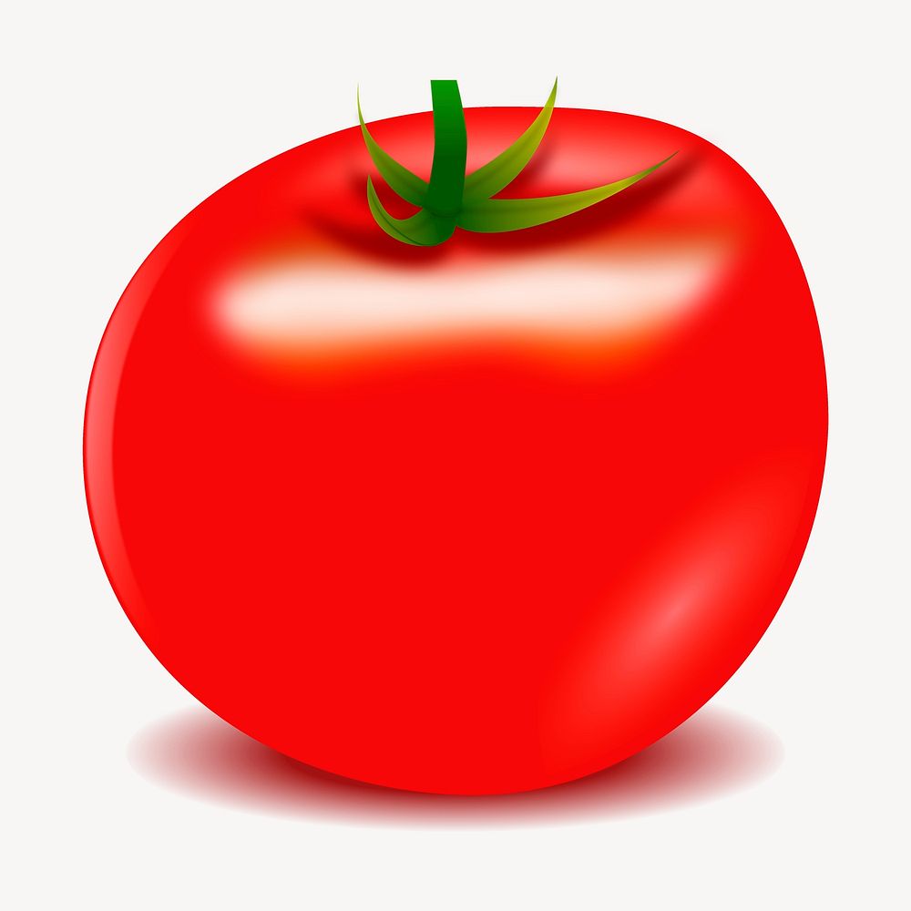 Tomato collage element, food illustration vector. Free public domain CC0 image.