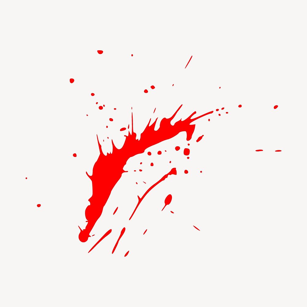 Blood splatter illustration vector. Free public domain CC0 image.