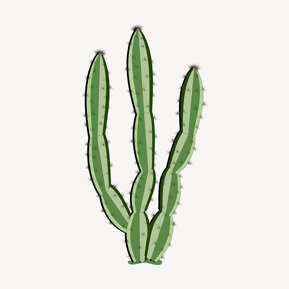 Cactus clipart, tree illustration psd. Free public domain CC0 image.