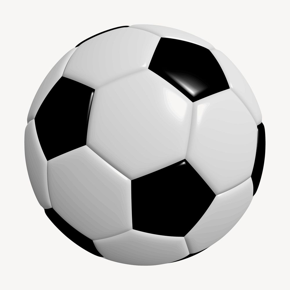 Soccer ball clipart, sports illustration vector. Free public domain CC0 image.
