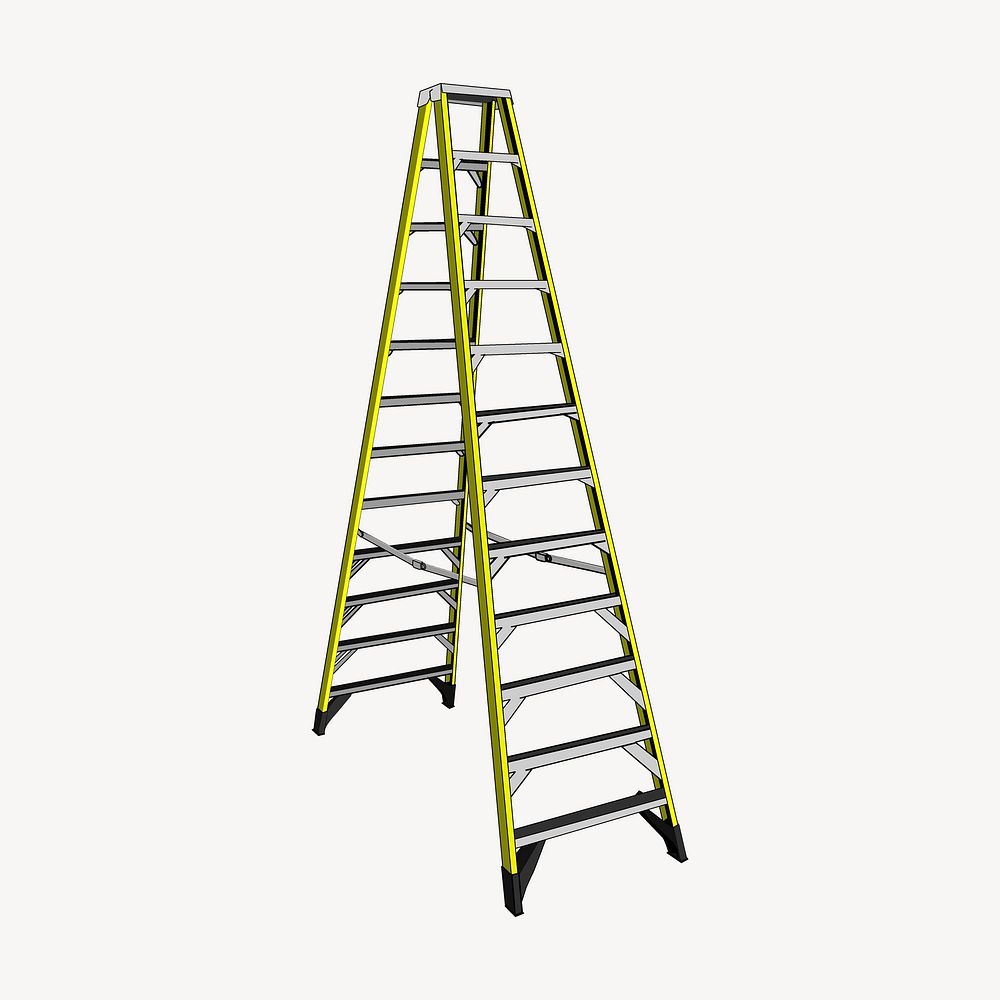 Ladder illustration. Free public domain CC0 image.