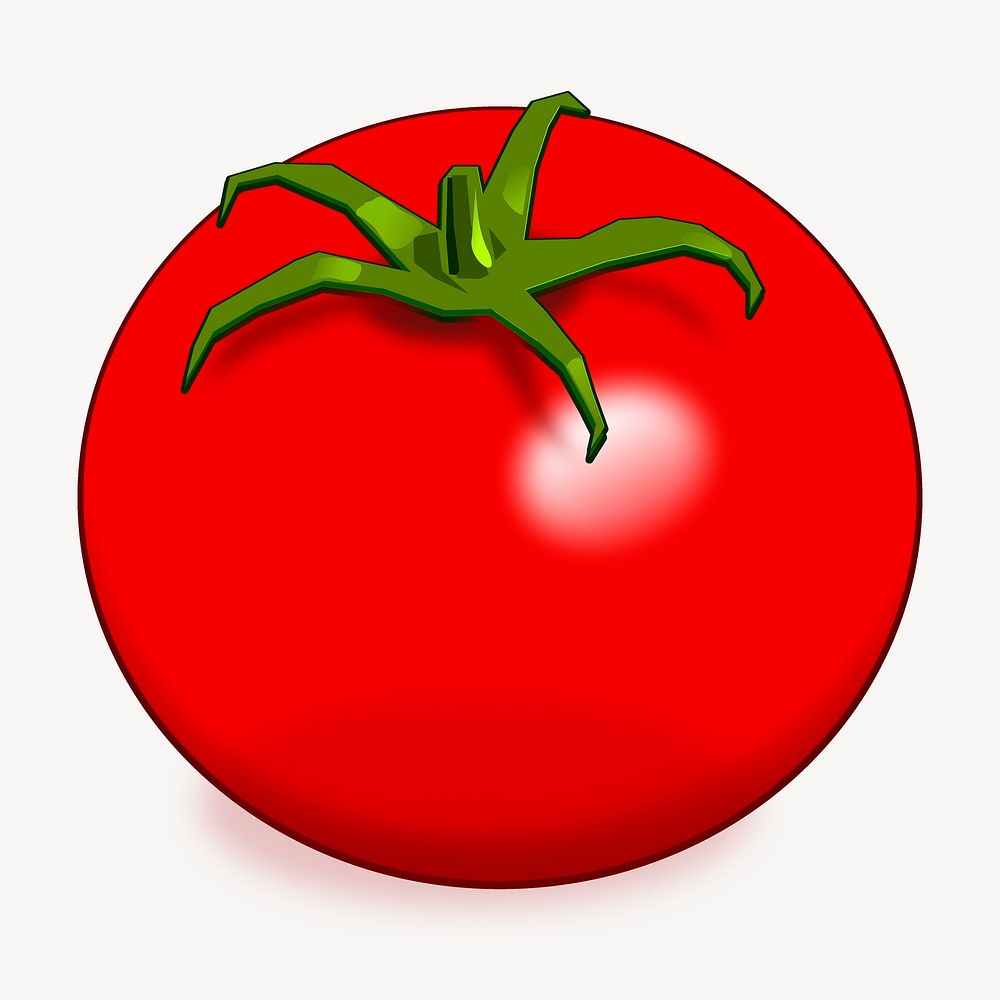 Tomato collage element, food illustration psd. Free public domain CC0 image.