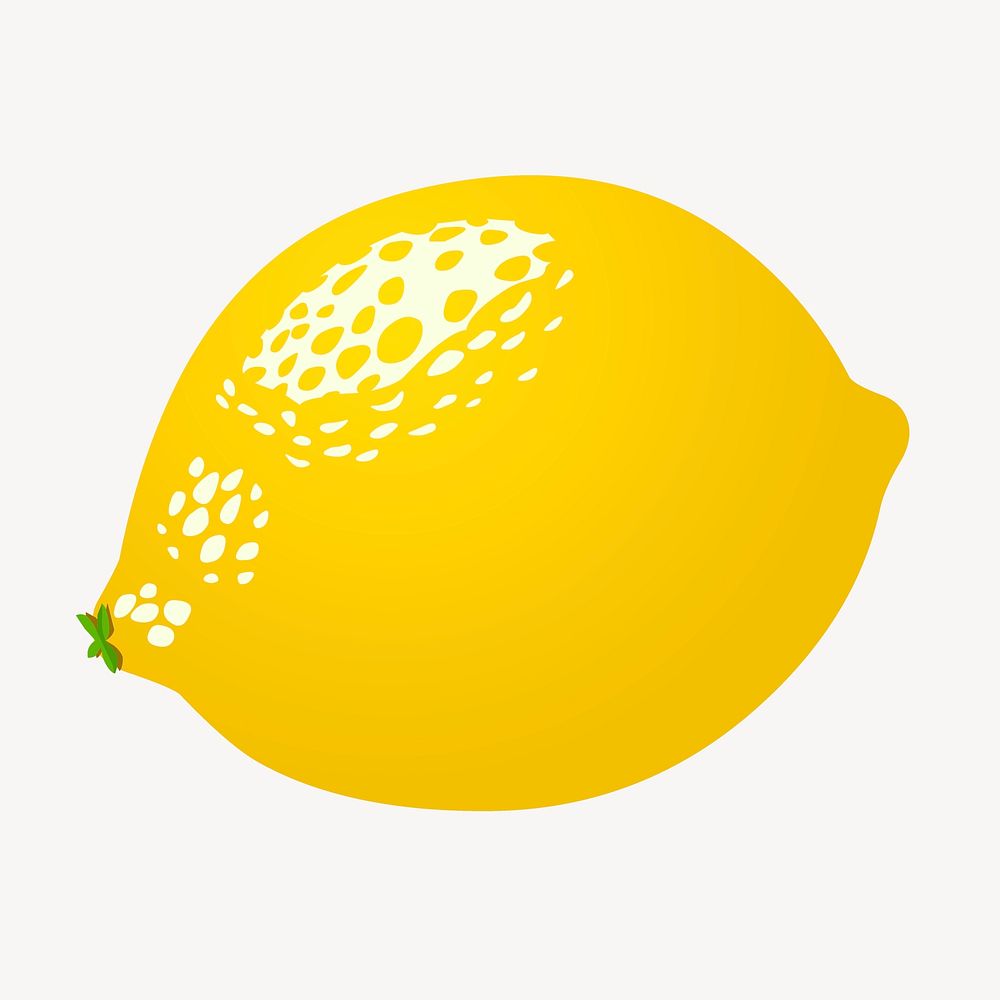 Lemon collage element, vegetable illustration vector. Free public domain CC0 image.
