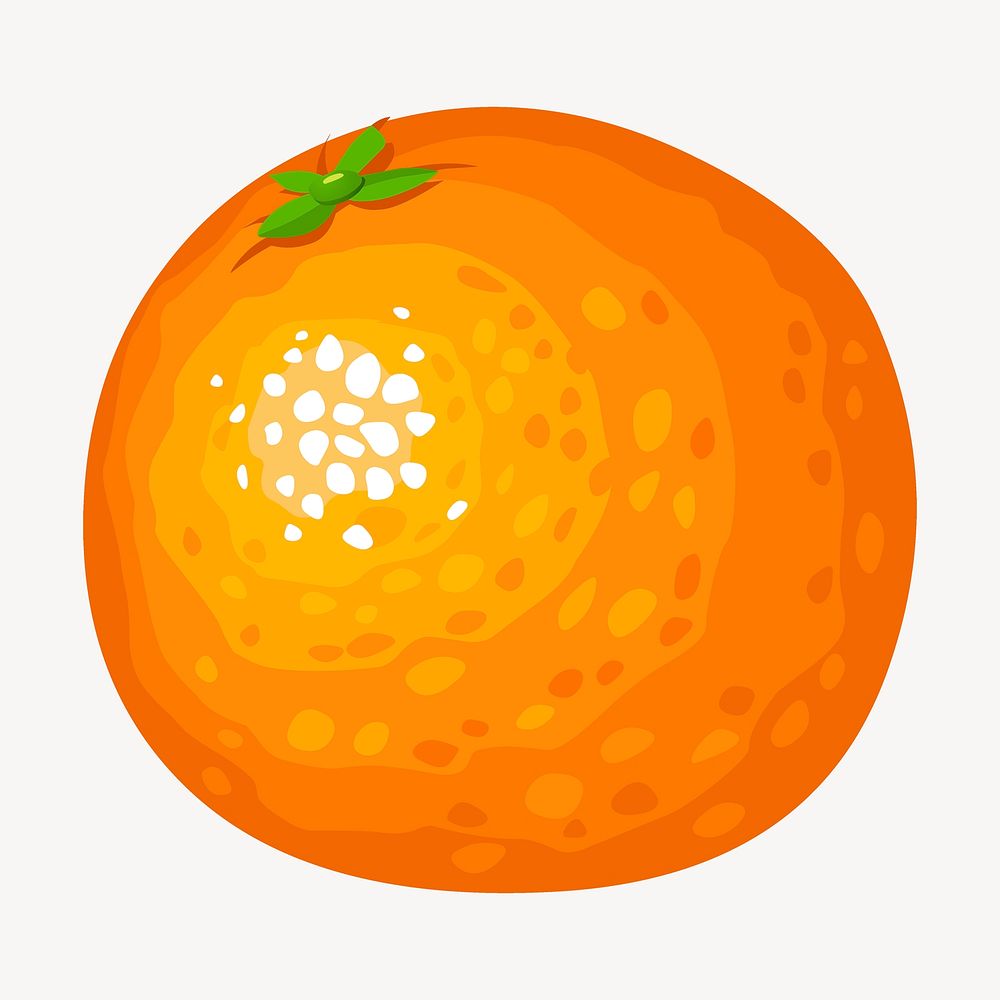 Tangerine collage element, fruit illustration psd. Free public domain CC0 image.