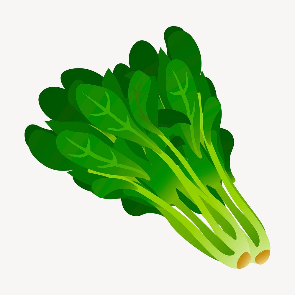 Spinach clipart, vegetable illustration psd. Free public domain CC0 image.