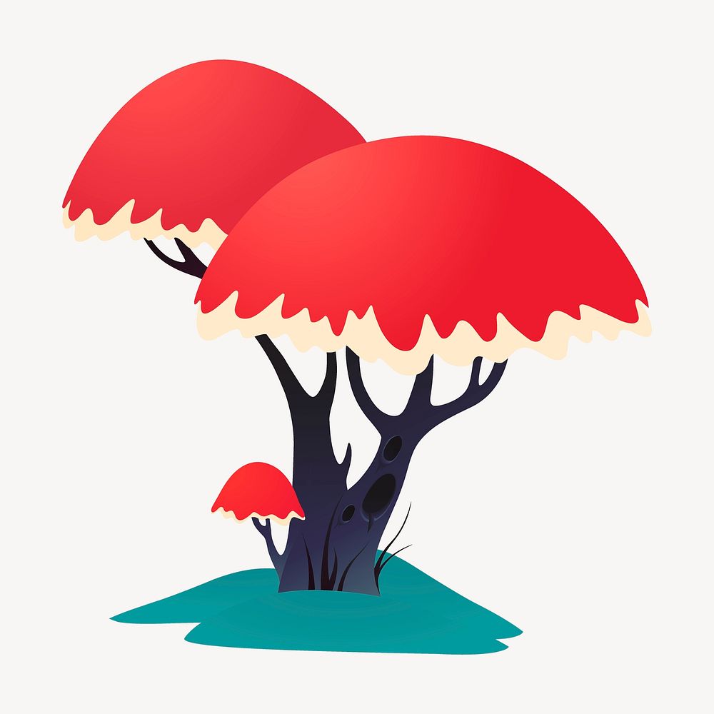 Ilmenskie red tree clipart, nature illustration vector. Free public domain CC0 image.