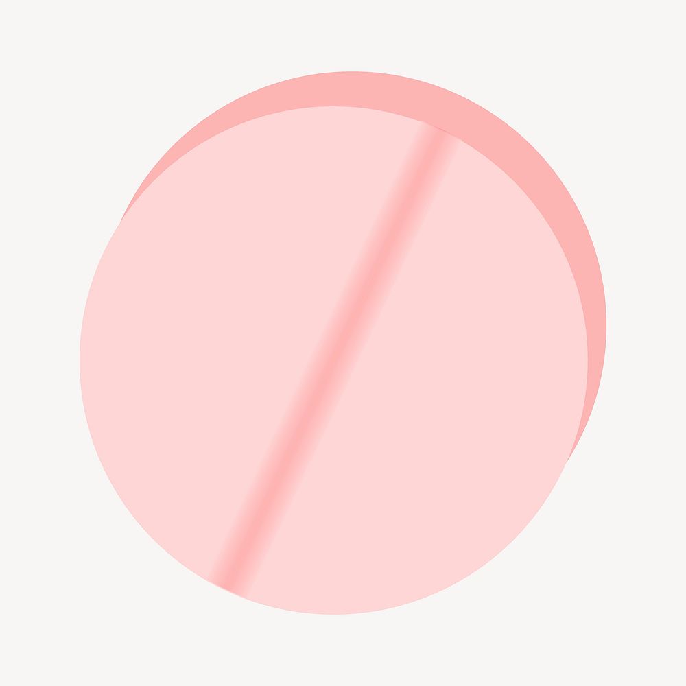 Pink pill, health illustration. Free public domain CC0 image.