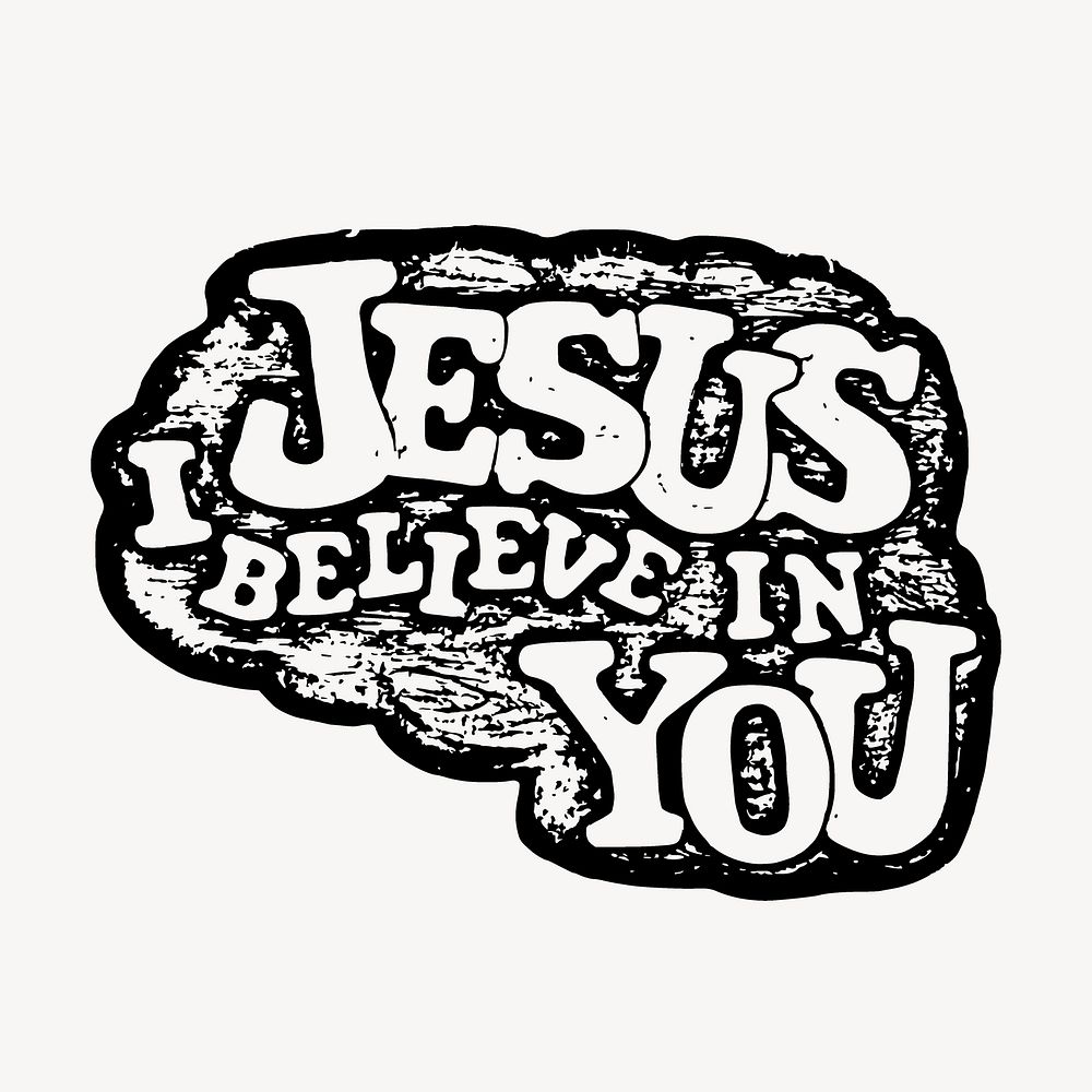 Jesus sign clipart, religious illustration psd. Free public domain CC0 image.