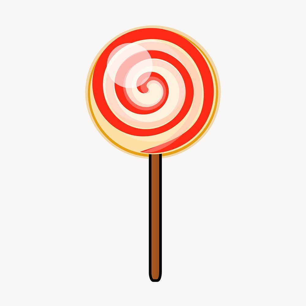 Lollipop clipart, food illustration psd. Free public domain CC0 image.