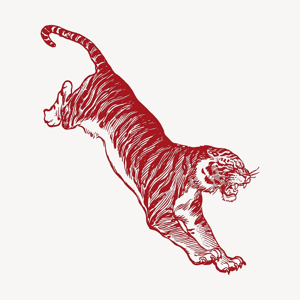 Vintage tiger, animal illustration | Free Photo Illustration - rawpixel